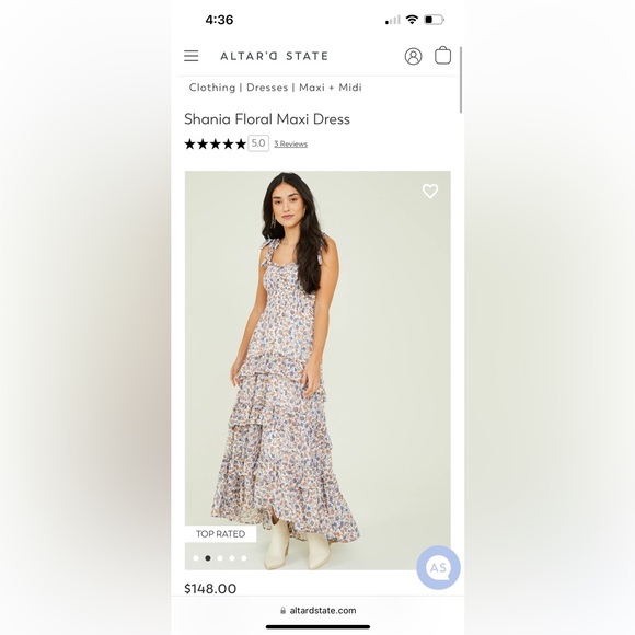 Altar’d State Shania Floral Maxi Dress - Picture 3 of 3